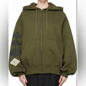 OPEN YY Green Argyle Box Hoodie